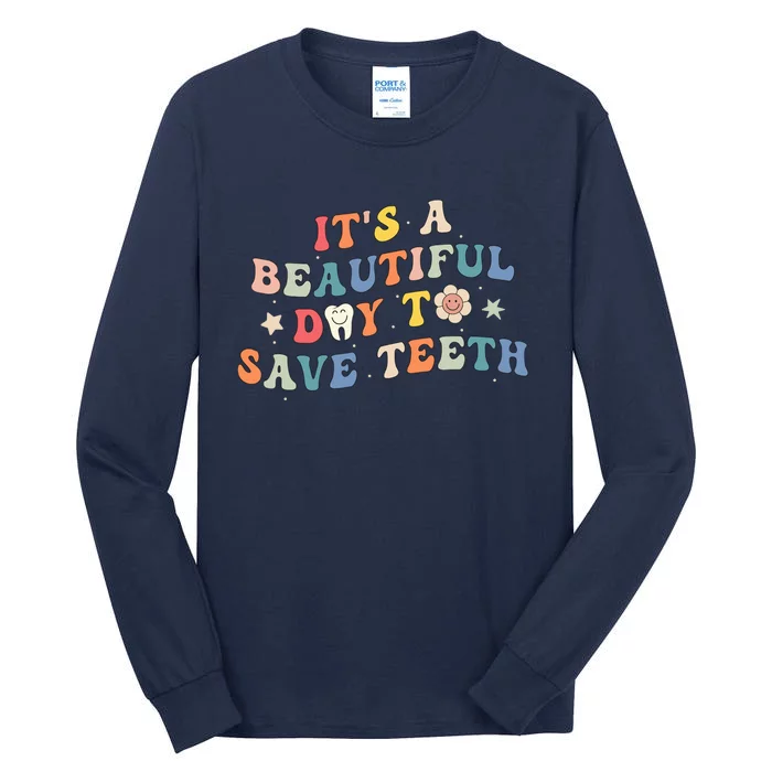 Groovy Pediatric Dentistry Dental Hygiene Assistant Dentist Tall Long Sleeve T-Shirt