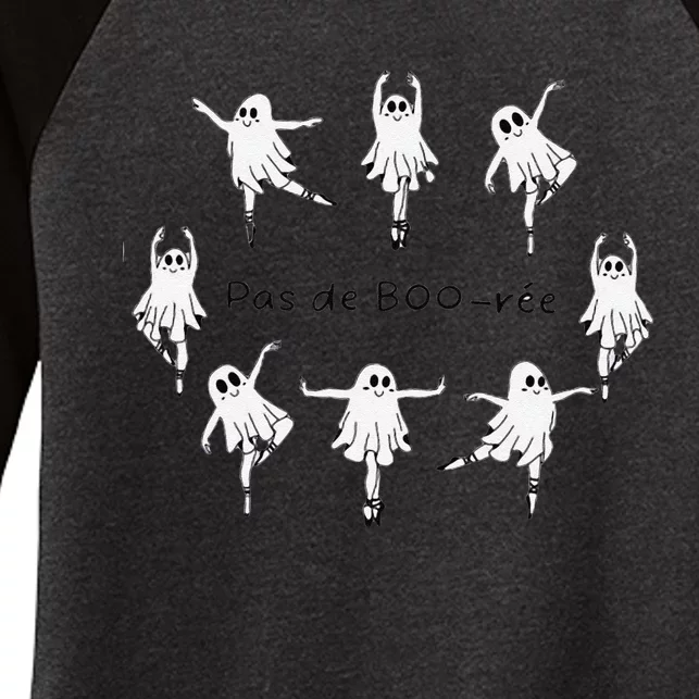 Ghost Pas De BooréE Ballet Dancer Spooky Halloween Gift Women's Tri-Blend 3/4-Sleeve Raglan Shirt