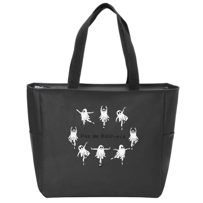 Ghost Pas De BooréE Ballet Dancer Spooky Halloween Gift Zip Tote Bag