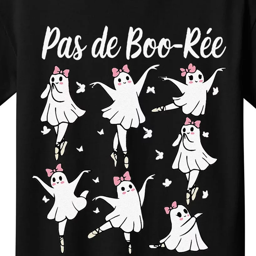 Ghost Pas De BooréE Ballet Dancer Spooky Halloween Gift Kids T-Shirt