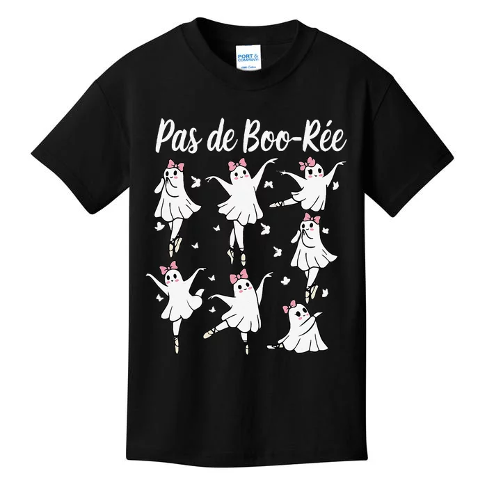 Ghost Pas De BooréE Ballet Dancer Spooky Halloween Gift Kids T-Shirt