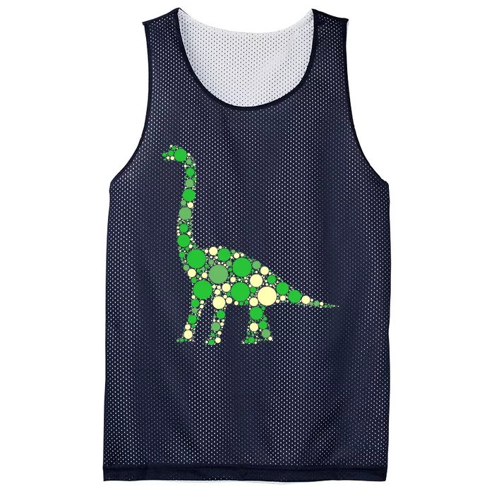 Green Polka Dot Dinosaur Dot Day Shirt For Teacher Student Mesh Reversible Basketball Jersey Tank