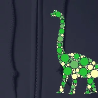 Green Polka Dot Dinosaur Dot Day Shirt For Teacher Student Full Zip Hoodie