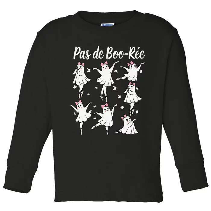 Ghost Pas De BooréE Ballet Dancer Spooky Halloween Toddler Long Sleeve Shirt