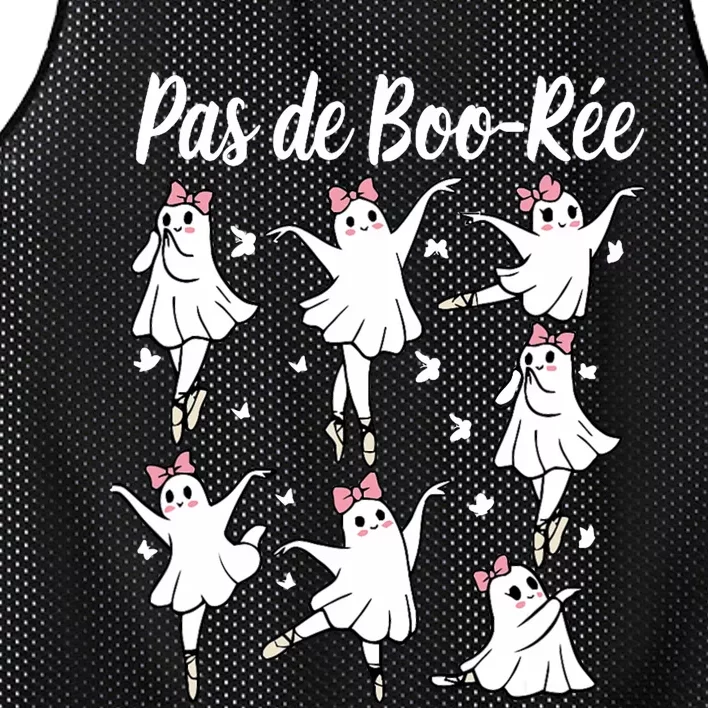 Ghost Pas De Boo RéE Ballet Dancer Spooky Halloween Mesh Reversible Basketball Jersey Tank