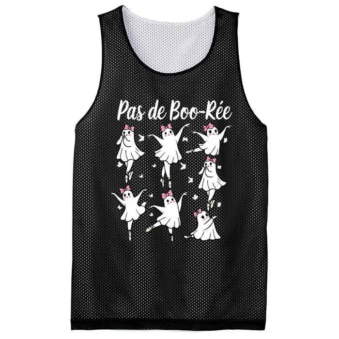 Ghost Pas De Boo RéE Ballet Dancer Spooky Halloween Mesh Reversible Basketball Jersey Tank