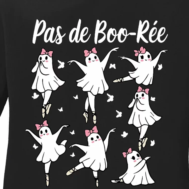 Ghost Pas De Boo RéE Ballet Dancer Spooky Halloween Ladies Long Sleeve Shirt