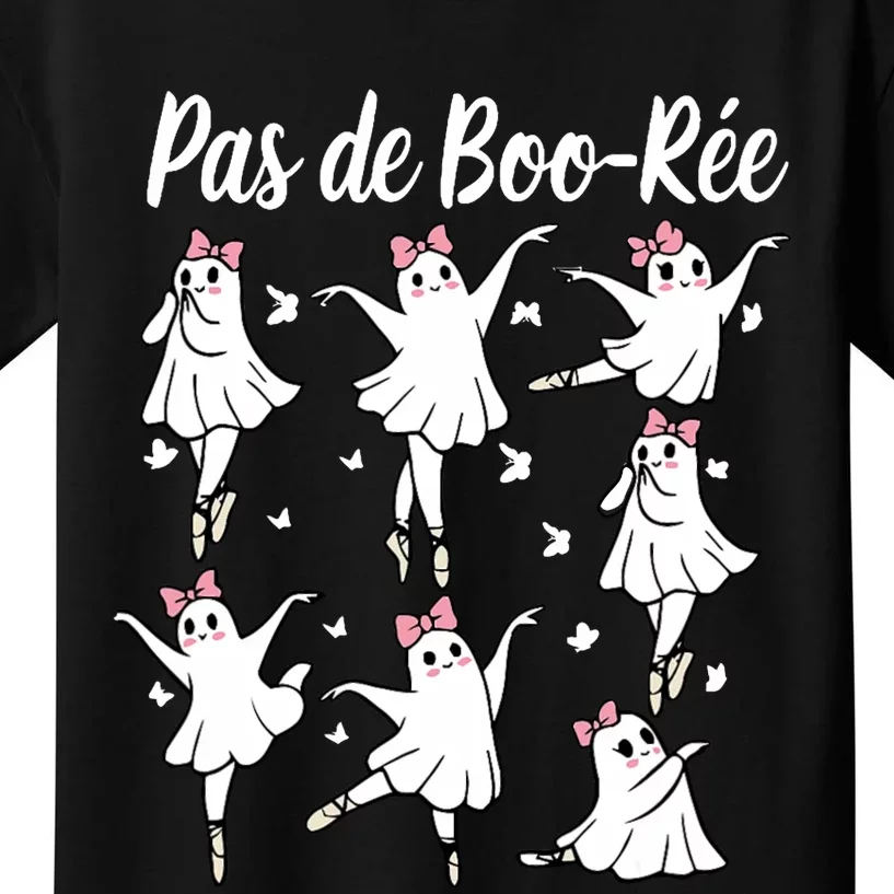 Ghost Pas De Boo RéE Ballet Dancer Spooky Halloween Kids T-Shirt