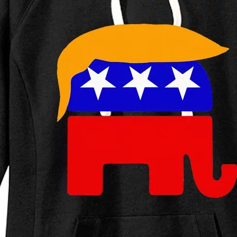 Gop President Donald Trump Republican Elephant Hair Women's Fleece Hoodie