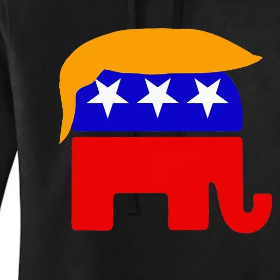 Gop President Donald Trump Republican Elephant Hair Women's Pullover Hoodie