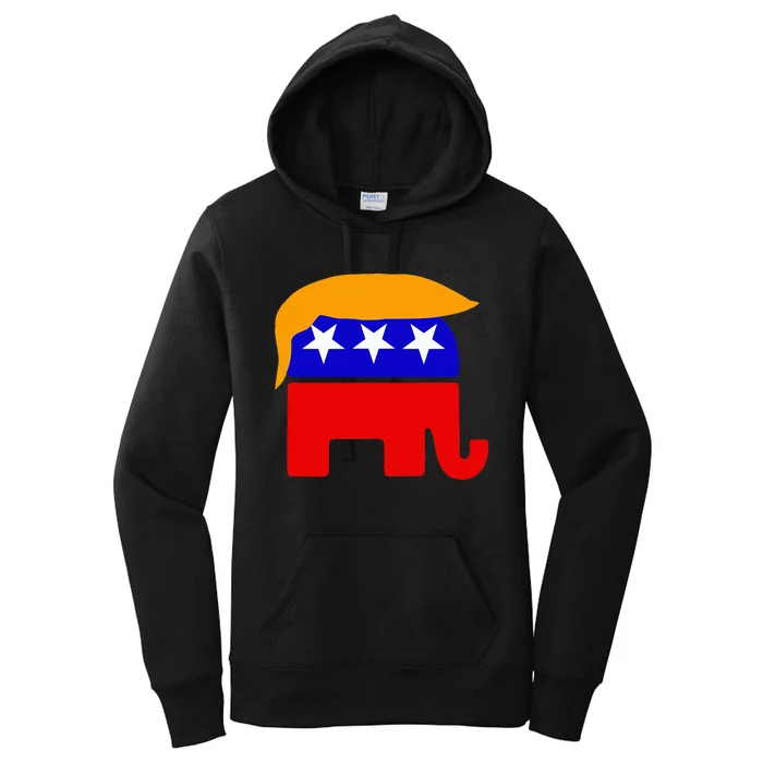 Gop President Donald Trump Republican Elephant Hair Women's Pullover Hoodie