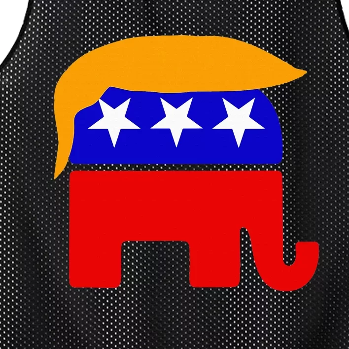 Gop President Donald Trump Republican Elephant Hair Mesh Reversible Basketball Jersey Tank