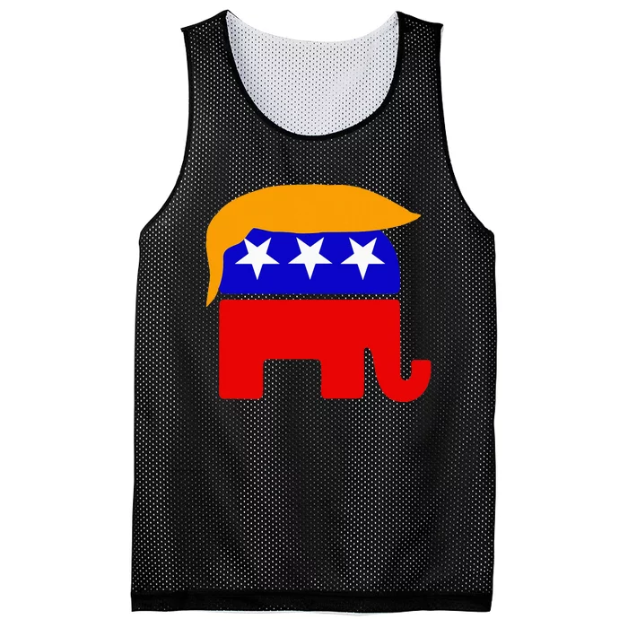 Gop President Donald Trump Republican Elephant Hair Mesh Reversible Basketball Jersey Tank