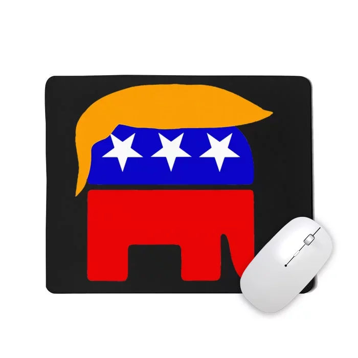 Gop President Donald Trump Republican Elephant Hair Mousepad