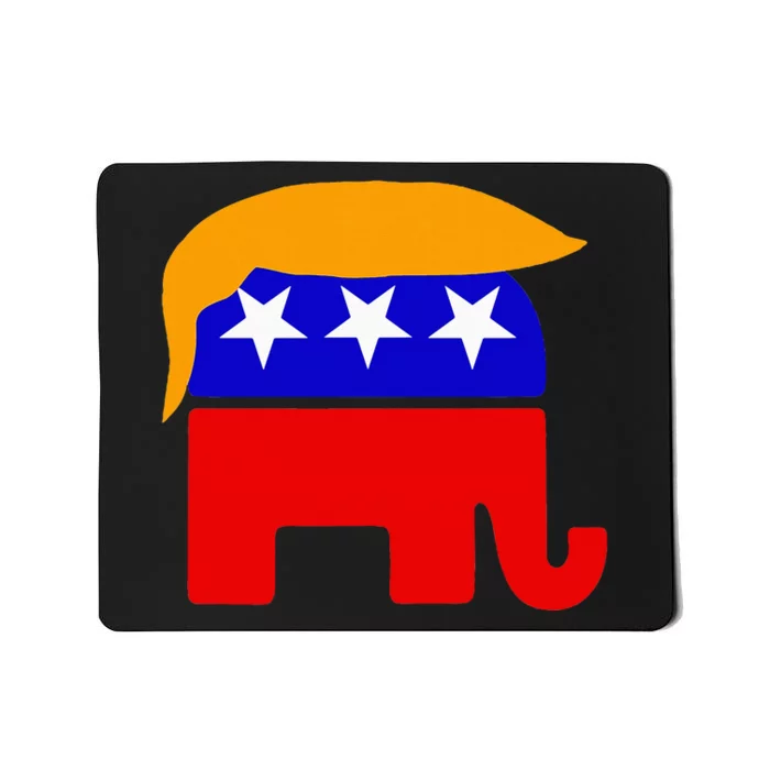 Gop President Donald Trump Republican Elephant Hair Mousepad