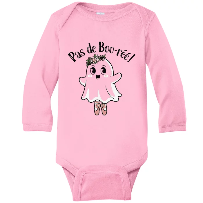 Ghost Pas De BooréE Ballet Dancer Spooky Halloween Baby Long Sleeve Bodysuit