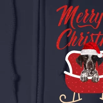 Gs Pointer Dog Merry Christmas Design For The Holiday Season! Full Zip Hoodie