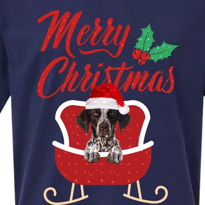 Gs Pointer Dog Merry Christmas Design For The Holiday Season! Sueded Cloud Jersey T-Shirt