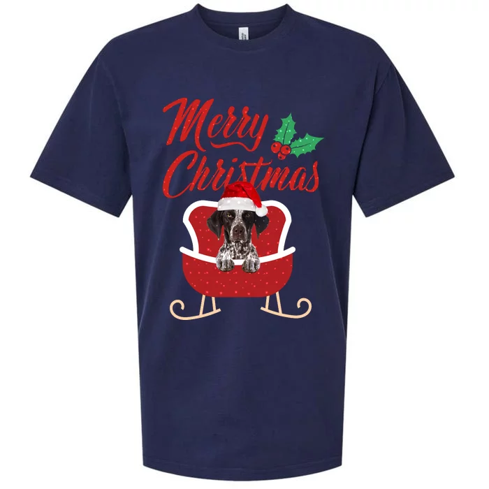 Gs Pointer Dog Merry Christmas Design For The Holiday Season! Sueded Cloud Jersey T-Shirt