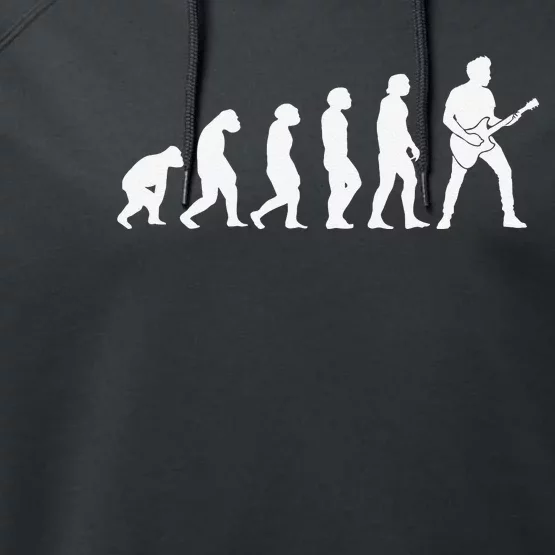 Guitar Player Evolution Guitarist Player Guitar Performance Fleece Hoodie