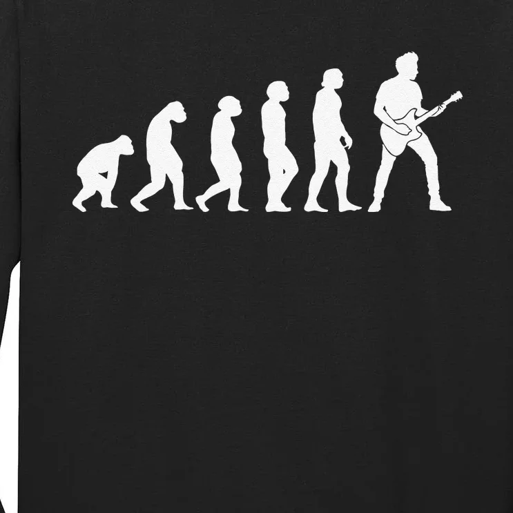 Guitar Player Evolution Guitarist Player Guitar Tall Long Sleeve T-Shirt