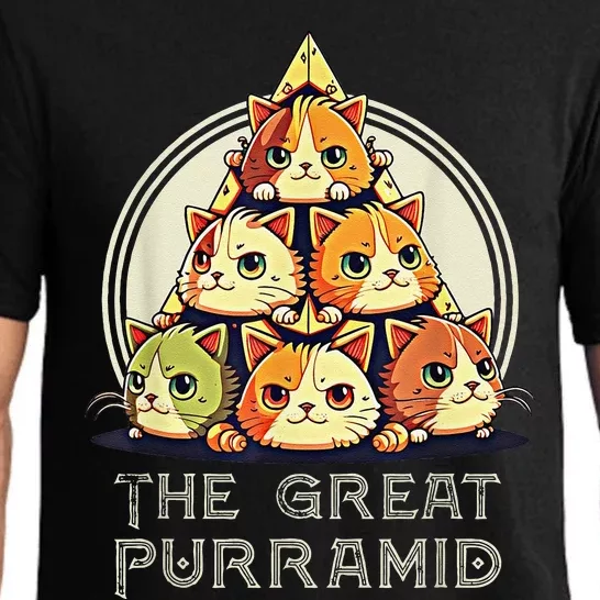 Great Pyramid Egypt Funny Egyptian Purramid for Cat Owners Pajama Set