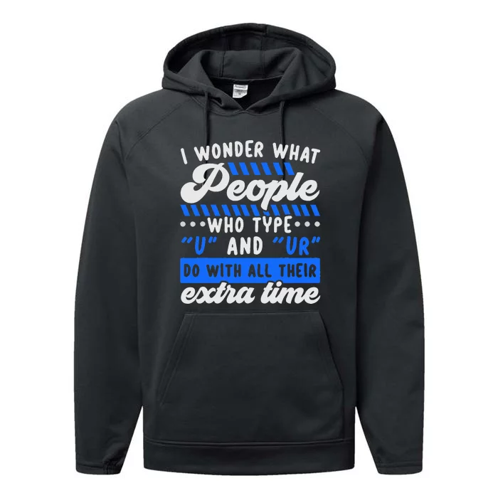 Grammar Police English Writing Teacher Apostrophe Performance Fleece Hoodie