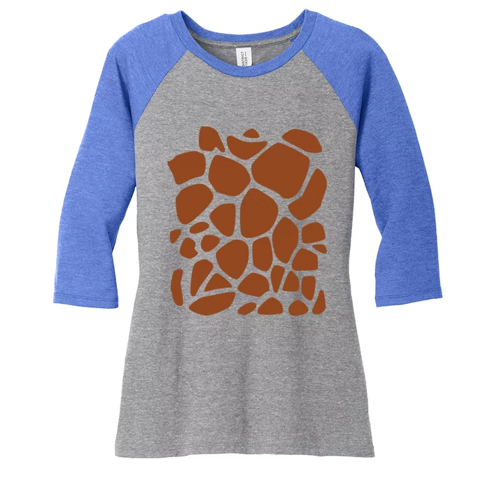 Giraffe Print Easy DIY Halloween Costume Women's Tri-Blend 3/4-Sleeve Raglan Shirt