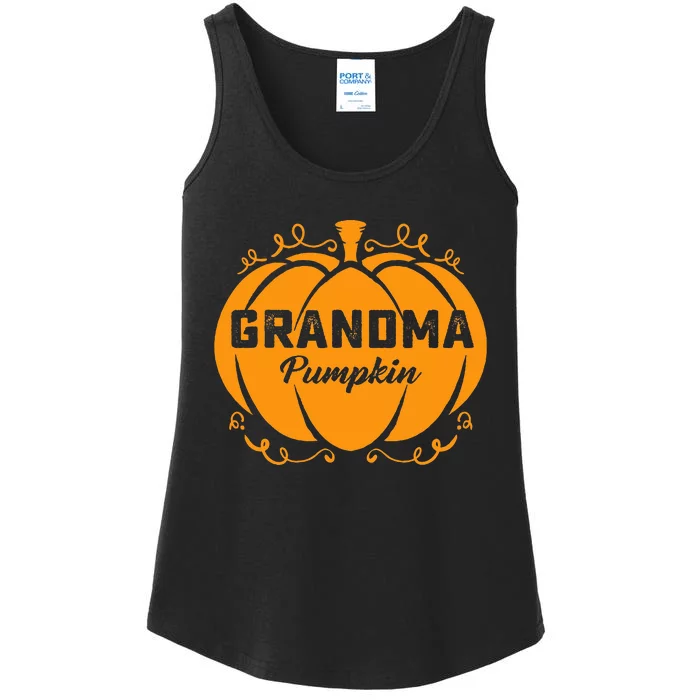 Grandma Pumpkin Funny Halloween Family Costume Thanksgiving Ladies Essential Tank