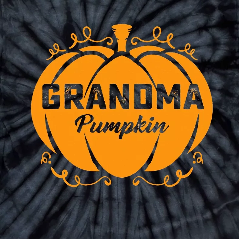 Grandma Pumpkin Funny Halloween Family Costume Thanksgiving Tie-Dye T-Shirt