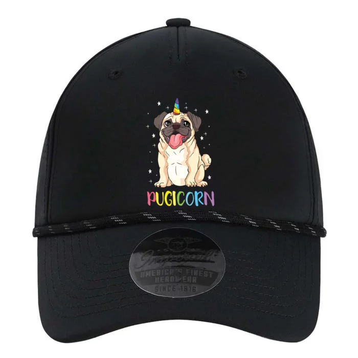 Girl Pugicorn Funny Pug Lover Unicorn Pug Owner Performance The Dyno Cap