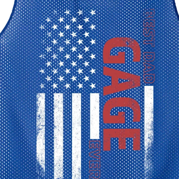 Gage Personalized FatherS Day Gift Flag Best Dad Gift Mesh Reversible Basketball Jersey Tank