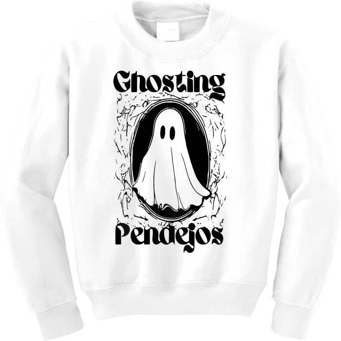 Ghosting Pendejos Funny Mexican Ghost Halloween Kids Sweatshirt