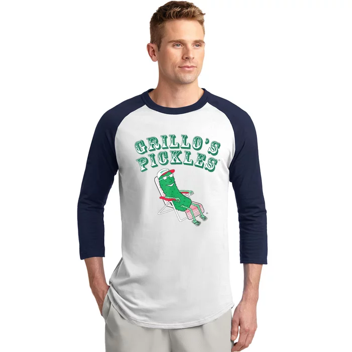 Grillos Pickles Funny Cucumber Gift Baseball Sleeve Shirt