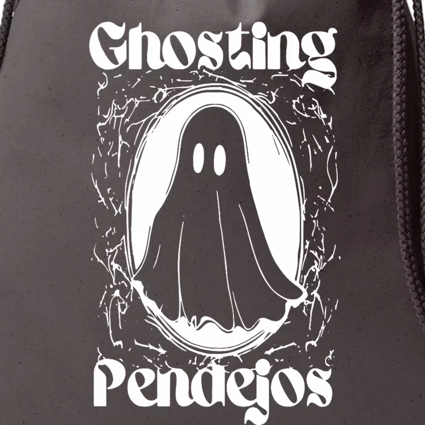 Ghosting Pendejos Funny Mexican Ghost Halloween Drawstring Bag