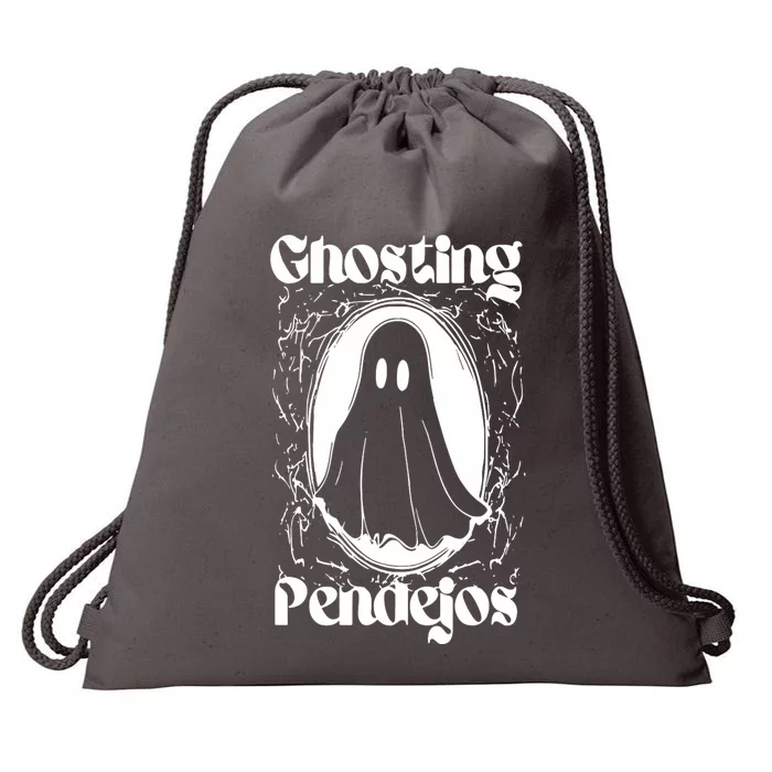 Ghosting Pendejos Funny Mexican Ghost Halloween Drawstring Bag