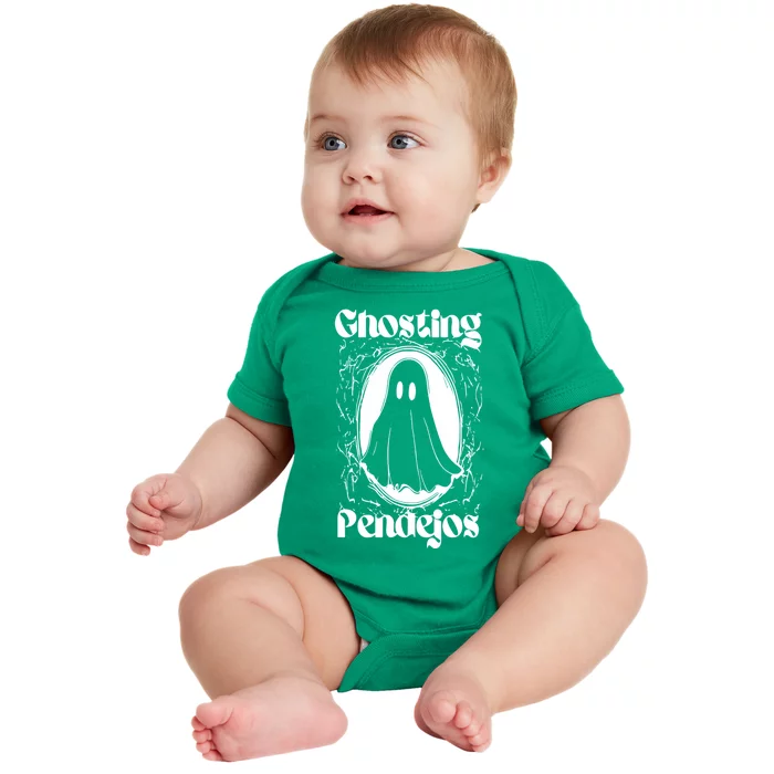 Ghosting Pendejos Funny Mexican Ghost Halloween Baby Bodysuit