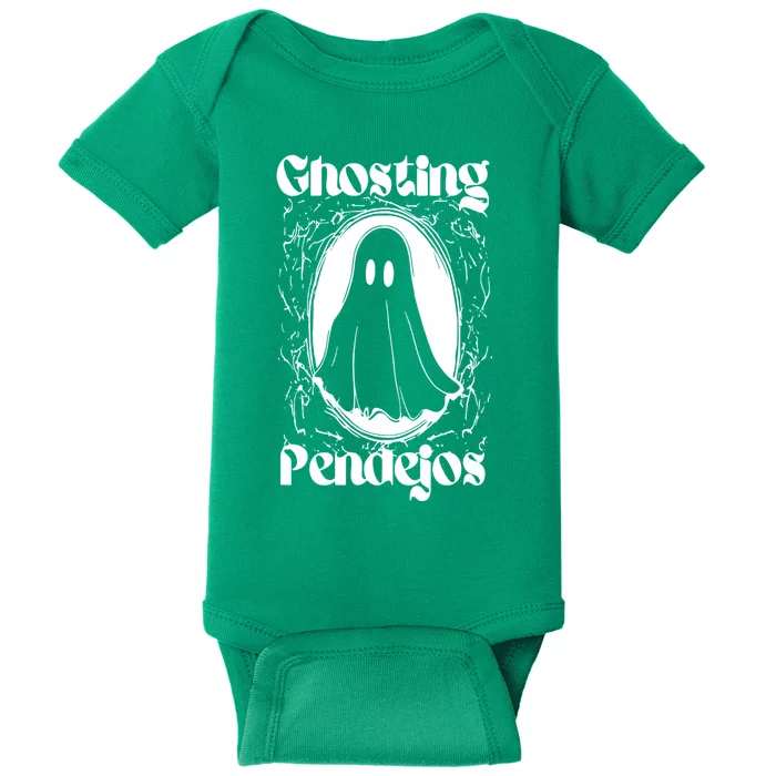 Ghosting Pendejos Funny Mexican Ghost Halloween Baby Bodysuit