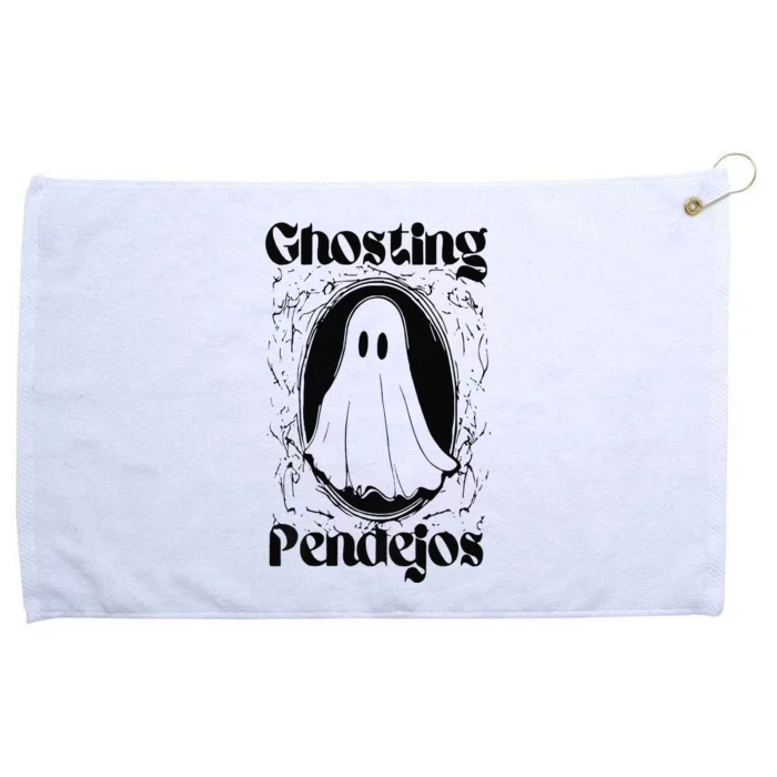 Ghosting Pendejos Funny Mexican Ghost Halloween Grommeted Golf Towel