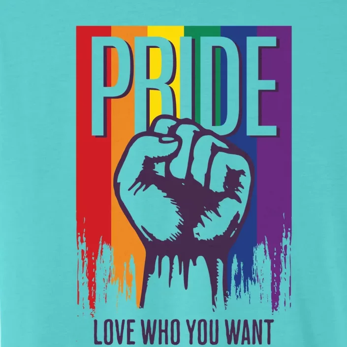 Gay Pride Flag Love Who You Want Gift ChromaSoft Performance T-Shirt