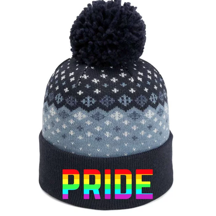 Gay Pride Fist Rainbow Flag LGBT The Baniff Cuffed Pom Beanie