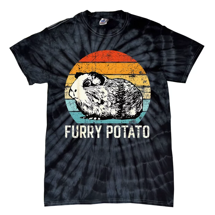 Guinea Pig Furry Potato Vintage Guinea Pig Tie-Dye T-Shirt