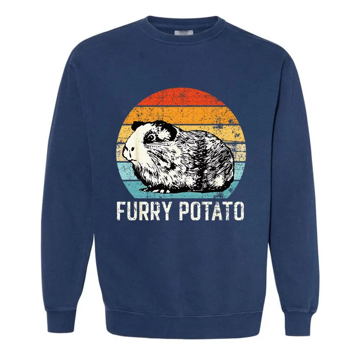 Guinea Pig Furry Potato Vintage Guinea Pig Garment-Dyed Sweatshirt