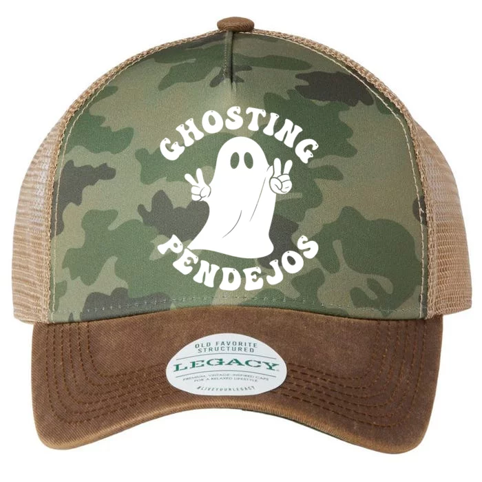 Ghosting Pendejos Funny Mexican Ghost Halloween Meme Legacy Tie Dye Trucker Hat