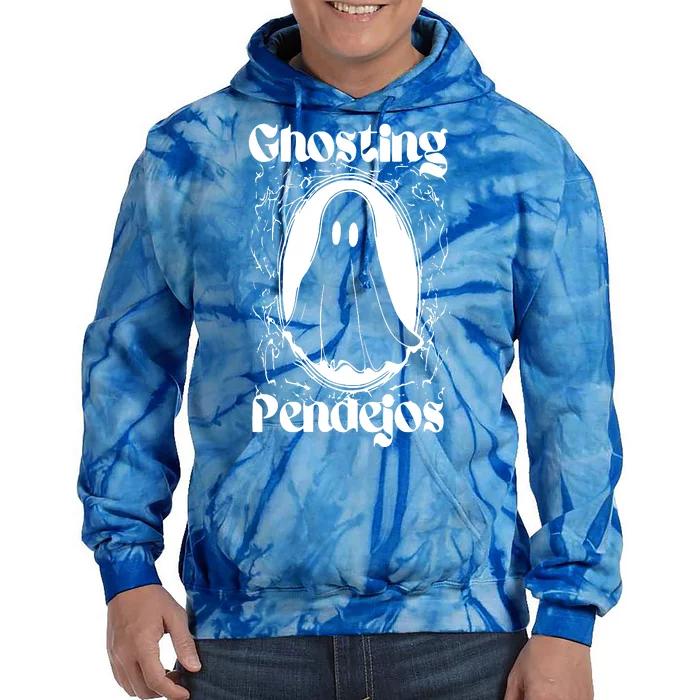 Ghosting Pendejos Funny Mexican Ghost Halloween Meme Tie Dye Hoodie