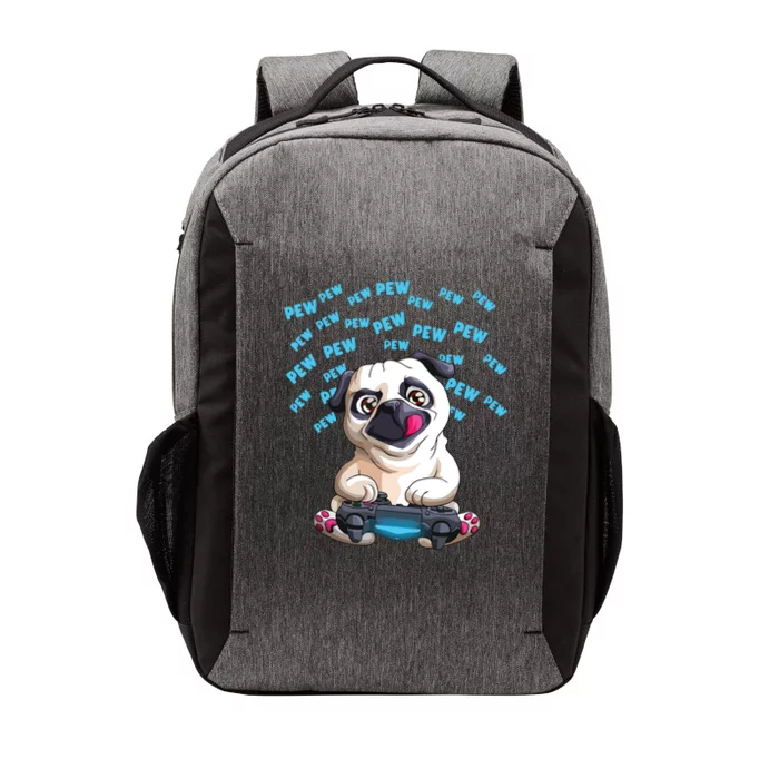 Gamer Pug Funny Video Gaming Pugs Gift Vector Backpack