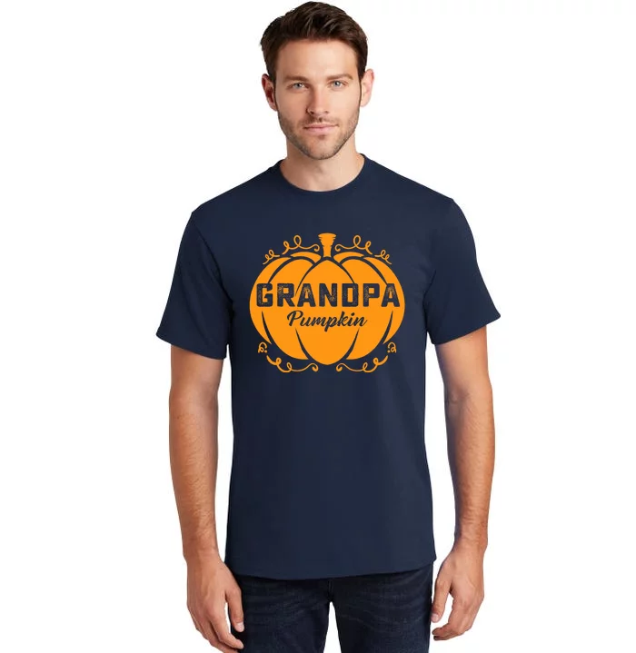 Grandpa Pumpkin Funny Halloween Family Costume Thanksgiving Tall T-Shirt