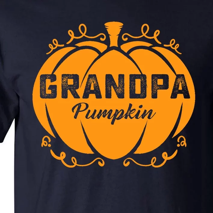 Grandpa Pumpkin Funny Halloween Family Costume Thanksgiving Tall T-Shirt