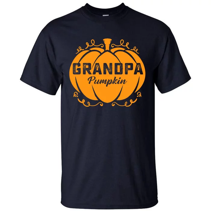 Grandpa Pumpkin Funny Halloween Family Costume Thanksgiving Tall T-Shirt