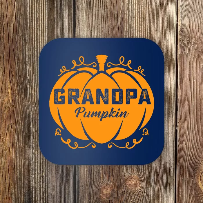 Grandpa Pumpkin Funny Halloween Family Costume Thanksgiving Coaster